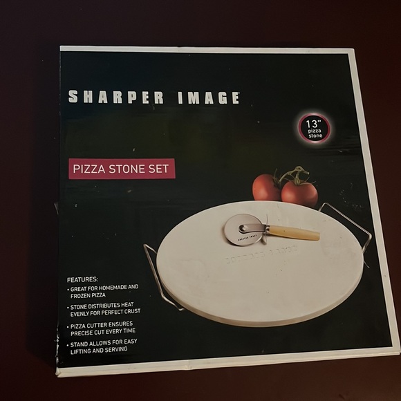 Sharper image pizza stone set 13” Pizza Stone - Picture 1 of 6
